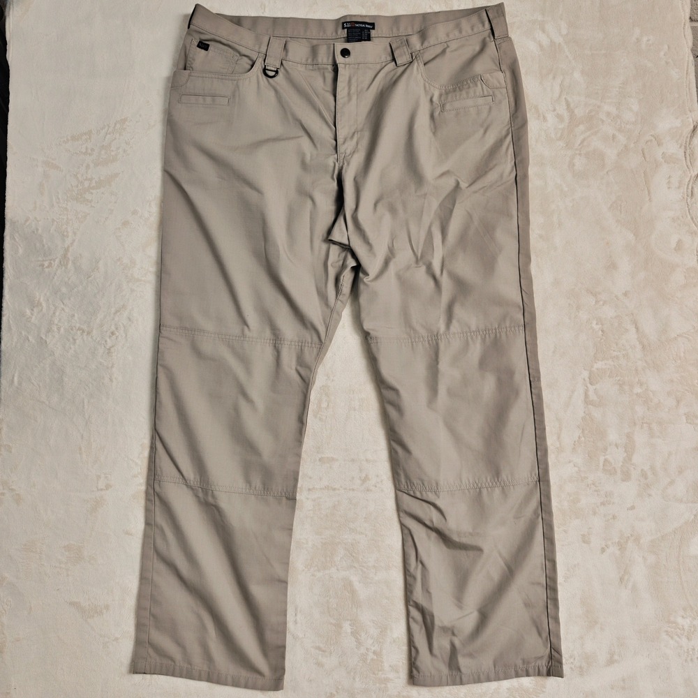 5.11 Tactical Series Khaki Ripstop Utility Pants Mens 44x34 Tan Straight Leg
